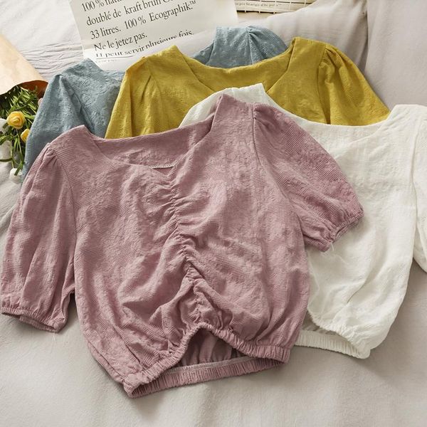 women's blouses & shirts women fashion outdoor casual drawstring v-neck puff sleeves blouse ladies ol sweet girls student elegant daily, White
women's blouses & shirts women fashion outdoor casual drawstring v-neck puff sleeves blouse ladies ol sweet girls student elegant daily, White