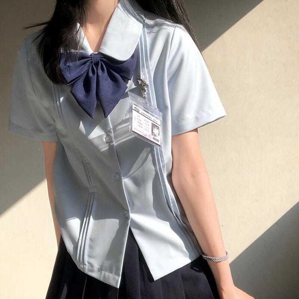 women's t-shirt jk uniform shirt female spring summer short sleeve japanese college wind school supply organ pleated students basic, White
women's t-shirt jk uniform shirt female spring summer short sleeve japanese college wind school supply organ pleated students basic, White