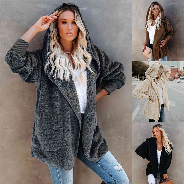 teddy jacket for woman in a hoodie... cardigan... jacket... streetwear autumn... women's clothes..., Black;brown
teddy jacket for woman in a hoodie... cardigan... jacket... streetwear autumn... women's clothes..., Black;brown