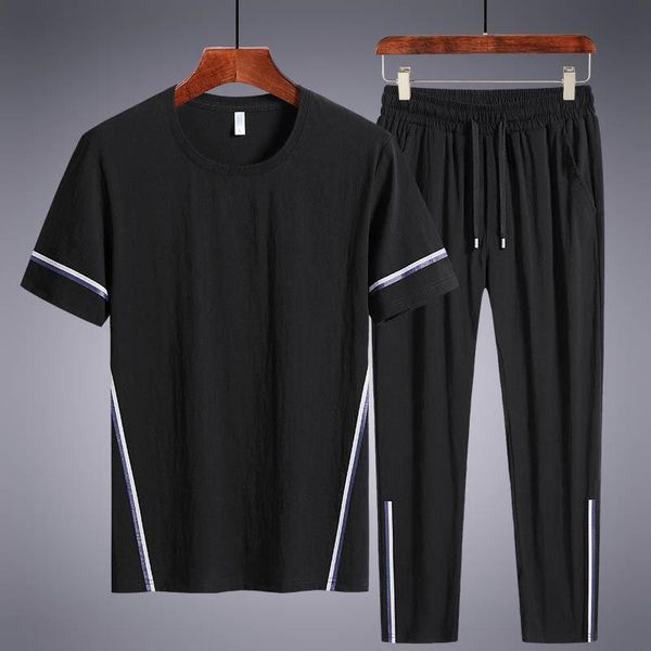 men's tracksuits 2021 sports suit men plus fat size 8xl short-sleeved t-shirt summer loose ice silk shorts lightweight casual trend 2 p, Gray
men's tracksuits 2021 sports suit men plus fat size 8xl short-sleeved t-shirt summer loose ice silk shorts lightweight casual trend 2 p, Gray