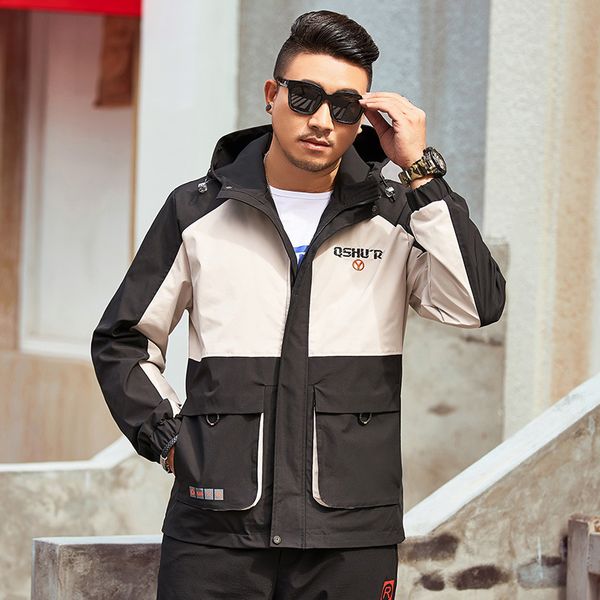 Men's plus size Outerwear 20266 Large Hooded Fashion Brand Jaet Add Fat to Increase Leisure Loose Color Matching Embroidered Cool, Black
Men's plus size Outerwear 20266 Large Hooded Fashion Brand Jaet Add Fat to Increase Leisure Loose Color Matching Embroidered Cool, Black