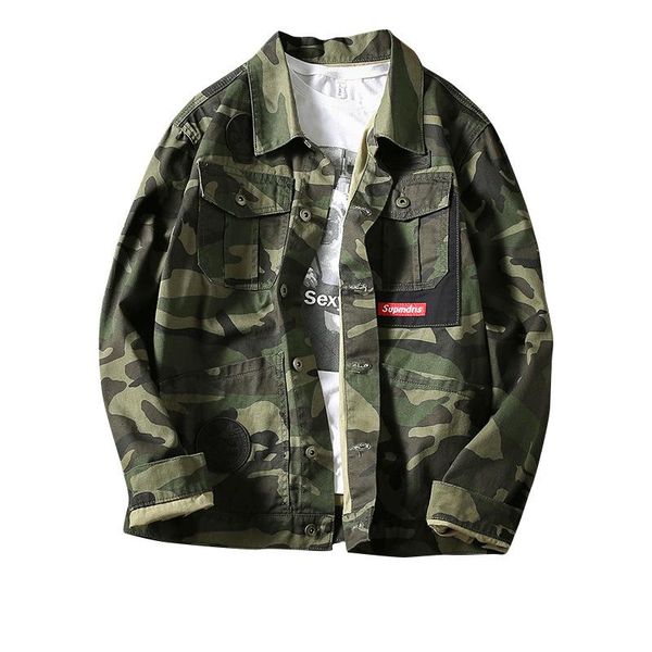 men's jackets camouflage loose denim jacket spring autumn windbreaker cowboy coat individuality epaulet pattern youth slim handsome, Black;brown
men's jackets camouflage loose denim jacket spring autumn windbreaker cowboy coat individuality epaulet pattern youth slim handsome, Black;brown
