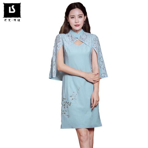 casual dresses women dress 2021 lace hollow party vintage plum embroidery patchwork flying sleevesr cheongsam vestido, Black;gray
casual dresses women dress 2021 lace hollow party vintage plum embroidery patchwork flying sleevesr cheongsam vestido, Black;gray