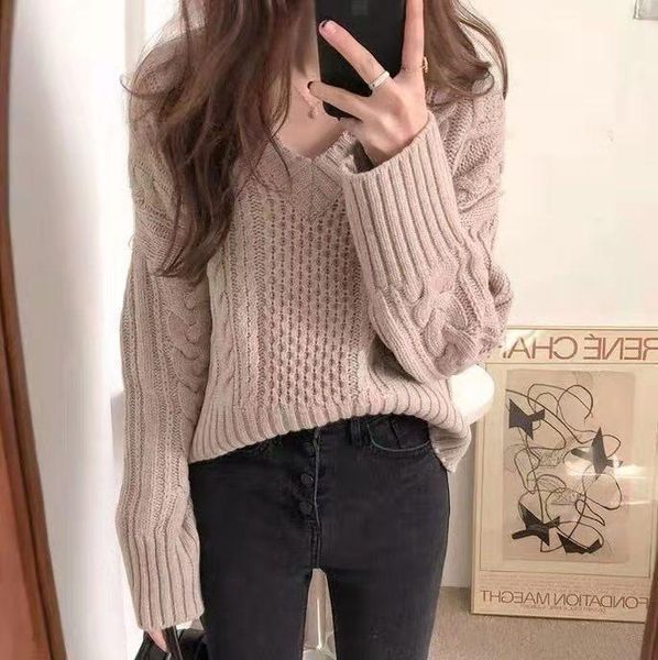 women's sweaters casual warm thick stitch sweater fashion commuter knit stick v-neck outer wear, White;black
women's sweaters casual warm thick stitch sweater fashion commuter knit stick v-neck outer wear, White;black