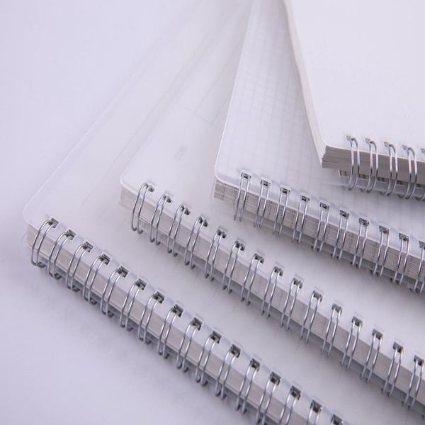 exquisite frosted transparent a5/a6/b5 horizontal hand ledger spiral book notebook loose-leaf plan blank notepads, Purple;pink 
exquisite frosted transparent a5/a6/b5 horizontal hand ledger spiral book notebook loose-leaf plan blank notepads, Purple;pink