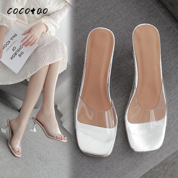slippers transparent women 2021 spring fashion wild wear open toe high heels temperament lady style, Black
slippers transparent women 2021 spring fashion wild wear open toe high heels temperament lady style, Black