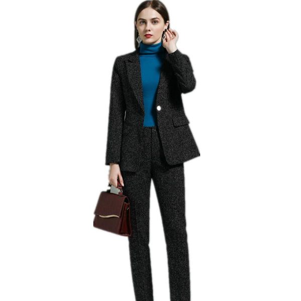 women's two piece pants suits blazer set women 2021 single button high waist pencil sets mujer elegant 2 suit, White
women's two piece pants suits blazer set women 2021 single button high waist pencil sets mujer elegant 2 suit, White