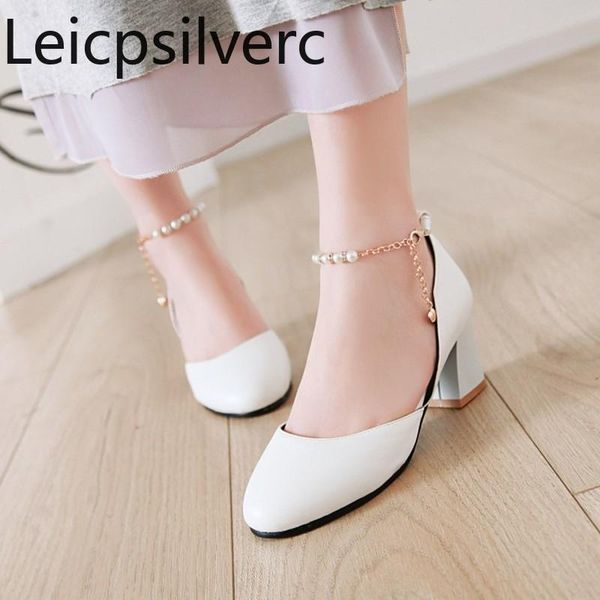 dress shoes pumps spring and autumn style string bead round head shallow mouth buckle thick heel mid women's shoe plus size 29-43, Black
dress shoes pumps spring and autumn style string bead round head shallow mouth buckle thick heel mid women's shoe plus size 29-43, Black