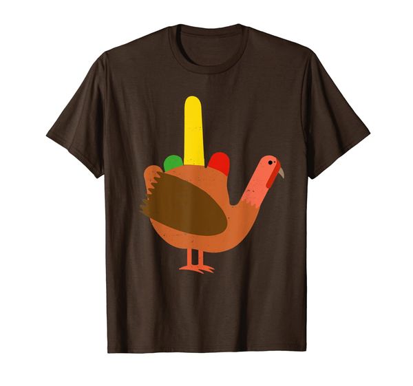 funny middle finger sign language thanksgiving turkey gifts t-shirt, White;black