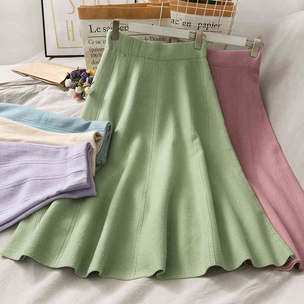 skirts autumn high waist midi knitted a- line women long skirt women's drape umbrella solid color thin striped clothes 0d9n, Black
skirts autumn high waist midi knitted a- line women long skirt women's drape umbrella solid color thin striped clothes 0d9n, Black
