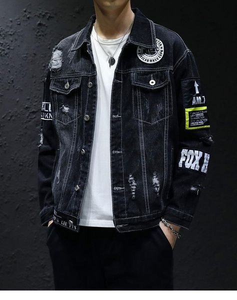 men's jackets denim jacket men women hiphop streetwear punk rave steampunk motorcycle cowboy graffiti ripped outwear brand jeans, Black;brown
men's jackets denim jacket men women hiphop streetwear punk rave steampunk motorcycle cowboy graffiti ripped outwear brand jeans, Black;brown
