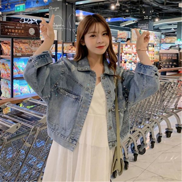 women's jackets 2021 spring and autumn fashion casual simple jacket loose solid color lapel single-breasted long-sleeved denim coat, Black;brown
women's jackets 2021 spring and autumn fashion casual simple jacket loose solid color lapel single-breasted long-sleeved denim coat, Black;brown
