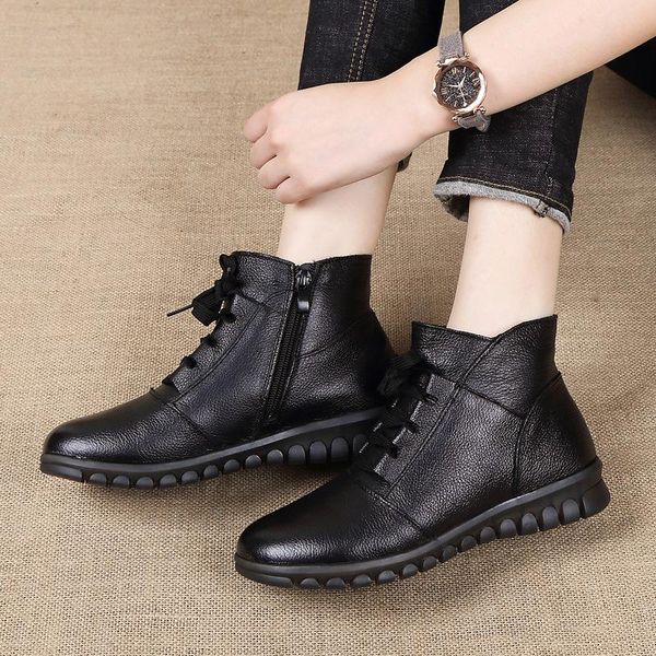 boots genuine shoes woman winter 2021 women's ankle flat with zip fur female retro for women, Black
boots genuine shoes woman winter 2021 women's ankle flat with zip fur female retro for women, Black