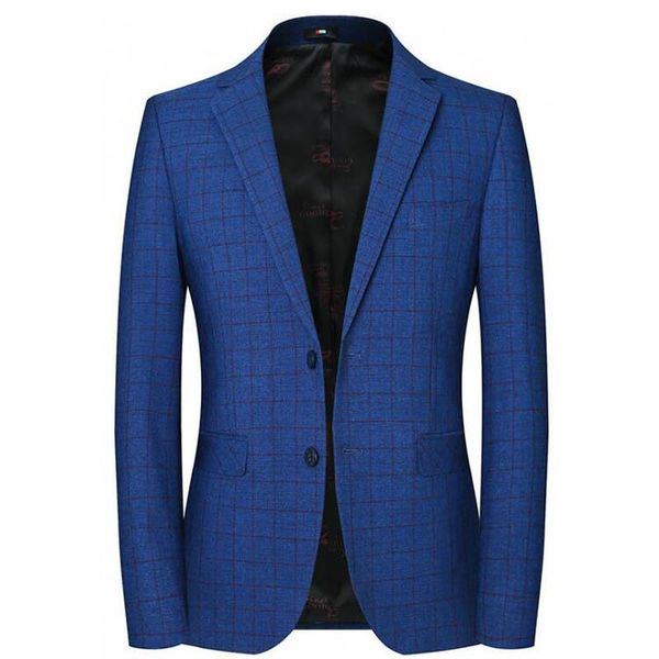 men's suits & blazers spring single breasted 2 buttons slim fit blazer men casual blue plaid jacket terno masculino groom wedding suit, White;black
men's suits & blazers spring single breasted 2 buttons slim fit blazer men casual blue plaid jacket terno masculino groom wedding suit, White;black