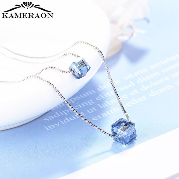 chains square blue crystal s925 silver lady necklace double design trend korean style elegant women beauty lover gift fine jewellery
chains square blue crystal s925 silver lady necklace double design trend korean style elegant women beauty lover gift fine jewellery