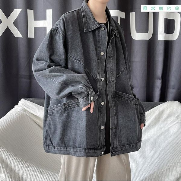 men's jackets denim jacket men women korean loose jean male outerwear high street couple casual overcoat black/blue, Black;brown
men's jackets denim jacket men women korean loose jean male outerwear high street couple casual overcoat black/blue, Black;brown
