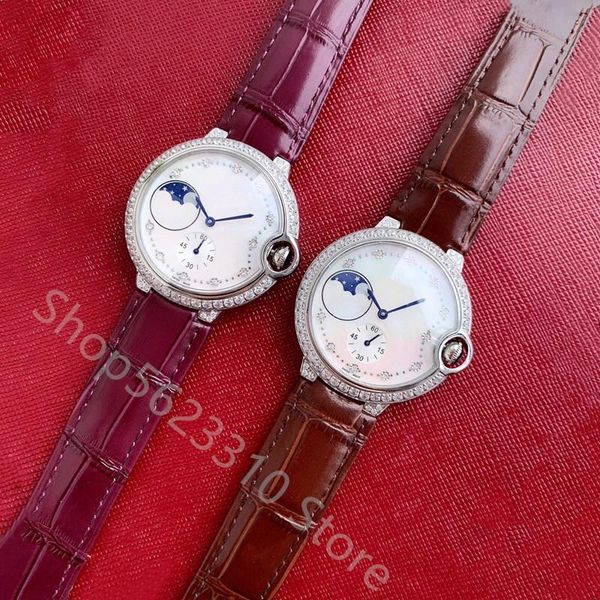wristwatches 36mm quartz wristwatch multiple functions sport clock women genuine leather watch romantic moon star dial watches, Slivery;brown
wristwatches 36mm quartz wristwatch multiple functions sport clock women genuine leather watch romantic moon star dial watches, Slivery;brown