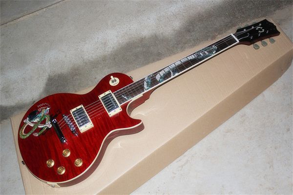 flyoungstandard lp electric guitar snake fingerboard inlaid snake carving tiger pattern veneer transparent wine red
flyoungstandard lp electric guitar snake fingerboard inlaid snake carving tiger pattern veneer transparent wine red