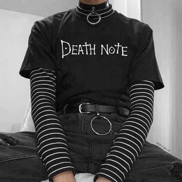 women's t-shirt oversized short sleeve death note harajuku kpop aesthetic print streetwear hip hop cotton drop clothes, White
women's t-shirt oversized short sleeve death note harajuku kpop aesthetic print streetwear hip hop cotton drop clothes, White