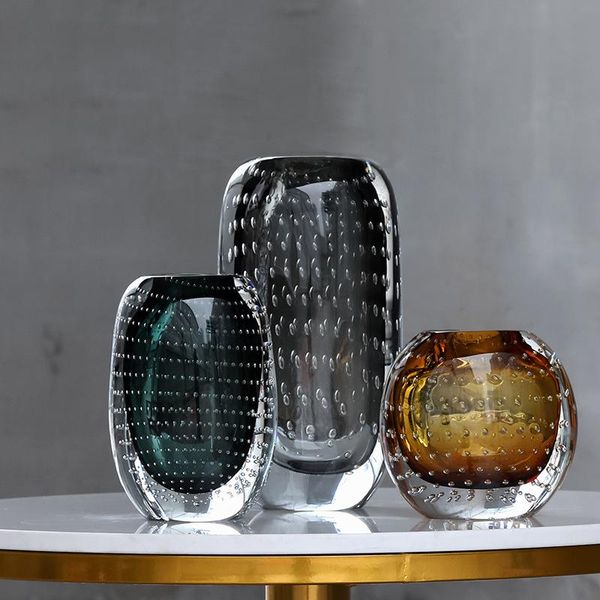 modern art transparent thick-bottomed bubble glass vase model room living dining table decoration flower home vases
modern art transparent thick-bottomed bubble glass vase model room living dining table decoration flower home vases