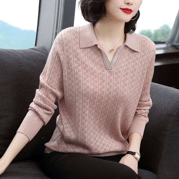 knitwear long sleeve autumn and winter lapel hollowed out sweater, loose bottomed sweater, White;black
knitwear long sleeve autumn and winter lapel hollowed out sweater, loose bottomed sweater, White;black