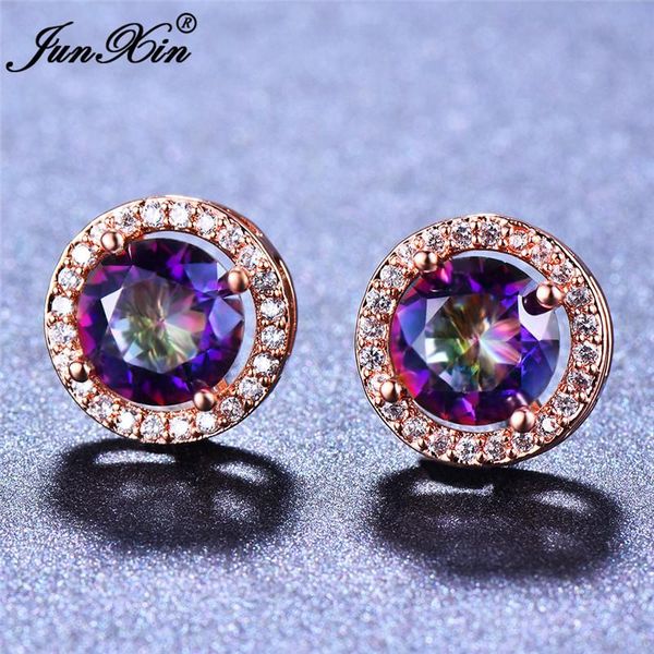 stud fashion female big rainbow stone earrings boho purple red zircon wedding for women rose gold filled, Golden;silver
stud fashion female big rainbow stone earrings boho purple red zircon wedding for women rose gold filled, Golden;silver