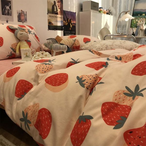 bedding sets cute sweet red strawberry set girl,lovely cartoon cotton twin full home textile bed sheet pillow case duvet cover
bedding sets cute sweet red strawberry set girl,lovely cartoon cotton twin full home textile bed sheet pillow case duvet cover
