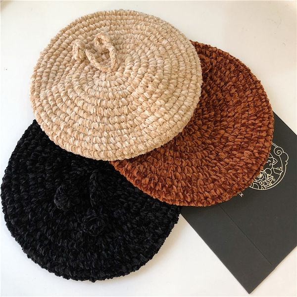 designer version ins simple pure color plush chenille beret versatile bud painter hat female winter, Blue;gray
designer version ins simple pure color plush chenille beret versatile bud painter hat female winter, Blue;gray