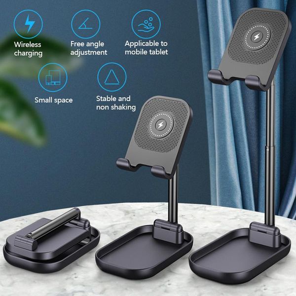 adjustable deskphone holder bracket fast wireless charging folding metal tablet mobile stand cell mounts & holders
adjustable deskphone holder bracket fast wireless charging folding metal tablet mobile stand cell mounts & holders