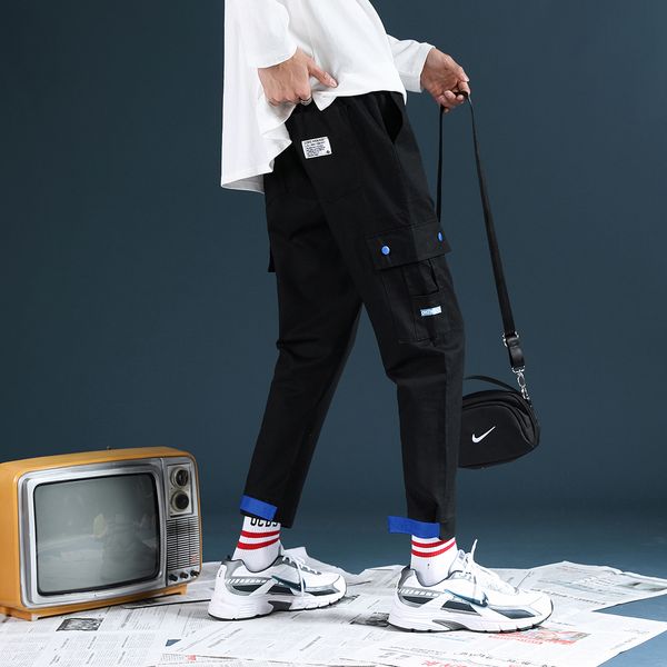 Men Pants Autumn All Match Full-length Cargo Pant Trendy Mens High Fashion Korean Style Streetwear Males Sweatpants Loose Chic, 134black
Men Pants Autumn All Match Full-length Cargo Pant Trendy Mens High Fashion Korean Style Streetwear Males Sweatpants Loose Chic, 134black