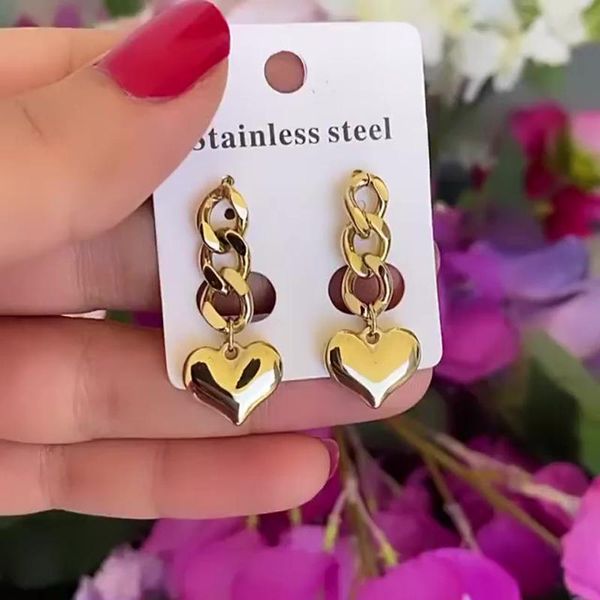 hoop & huggie women's modern season steel heart earrings gold color romantic love, Golden;silver
hoop & huggie women's modern season steel heart earrings gold color romantic love, Golden;silver