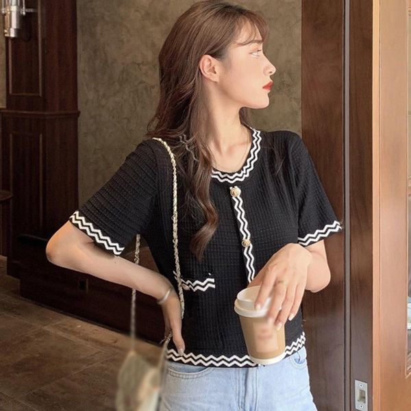 women's t-shirt women temperament loose round neck t shirts female england short sleeve knitted shirt/, White
women's t-shirt women temperament loose round neck t shirts female england short sleeve knitted shirt/, White