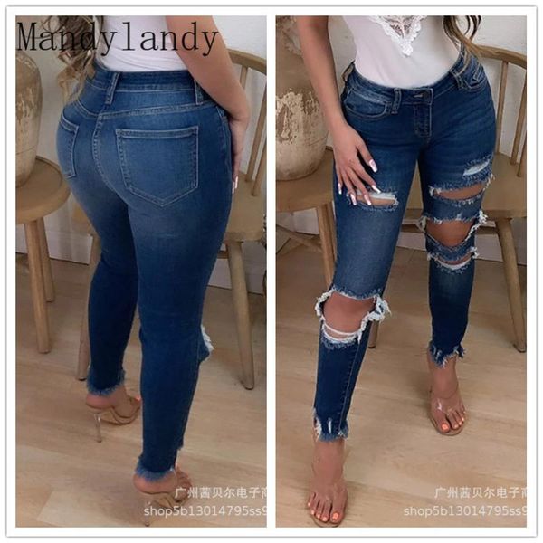 women's jeans mandylandy womens fashion high waisted lady casual vintage ripped hole skinny denim pants slim fit long trousers, Blue
women's jeans mandylandy womens fashion high waisted lady casual vintage ripped hole skinny denim pants slim fit long trousers, Blue