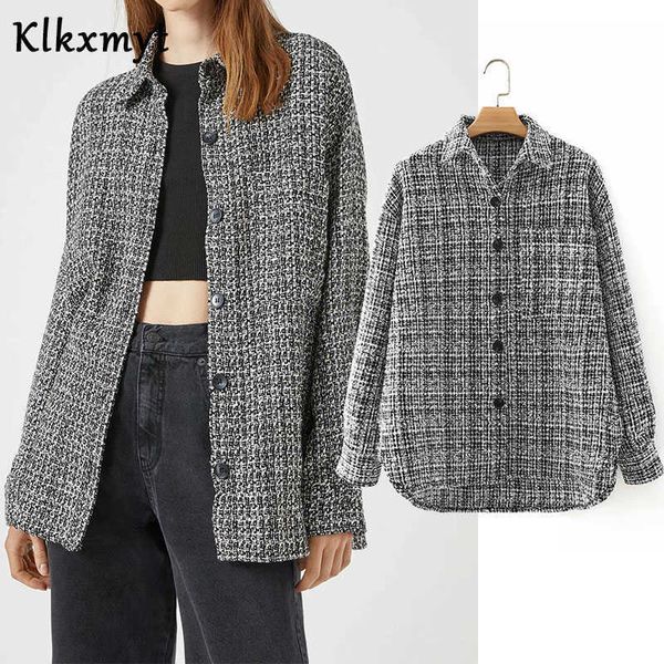 klkxmyt za jacket women fashion loose tweed jackets coat vintage lapel long sleeve button-up female outerwear chic 210527, Black;brown
klkxmyt za jacket women fashion loose tweed jackets coat vintage lapel long sleeve button-up female outerwear chic 210527, Black;brown