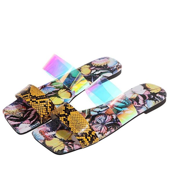sandals women shoe summer fashion casual printing bottom pu snake pattern stitching transparent pvc open-toe pool beach slippers, Black
sandals women shoe summer fashion casual printing bottom pu snake pattern stitching transparent pvc open-toe pool beach slippers, Black