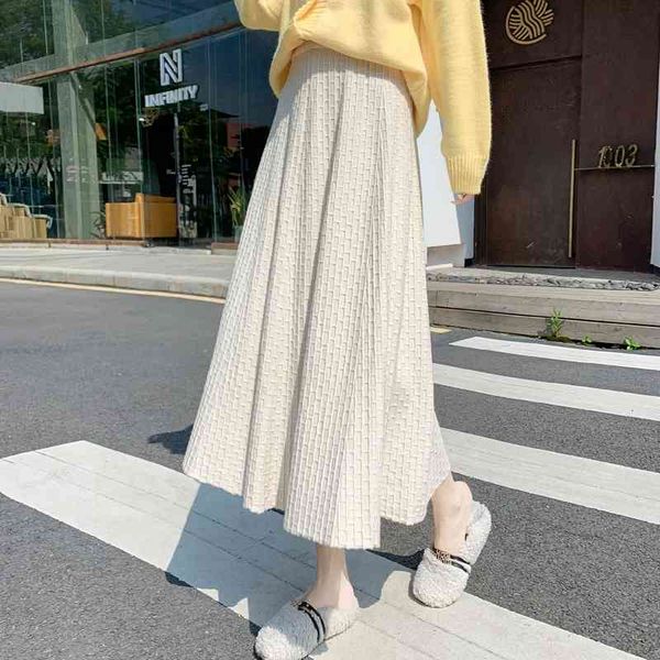 casual dresses winter cashmere blend a-line plaid rib knitted long skirts j15p, Black;gray
casual dresses winter cashmere blend a-line plaid rib knitted long skirts j15p, Black;gray