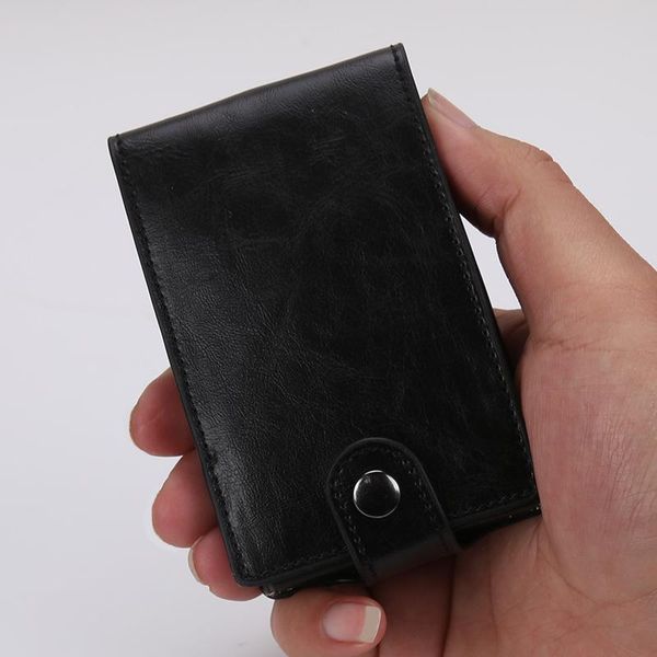 card holders frosted pu box business gift bank package membership holder anti-theft swipe wallet, Brown;gray
card holders frosted pu box business gift bank package membership holder anti-theft swipe wallet, Brown;gray