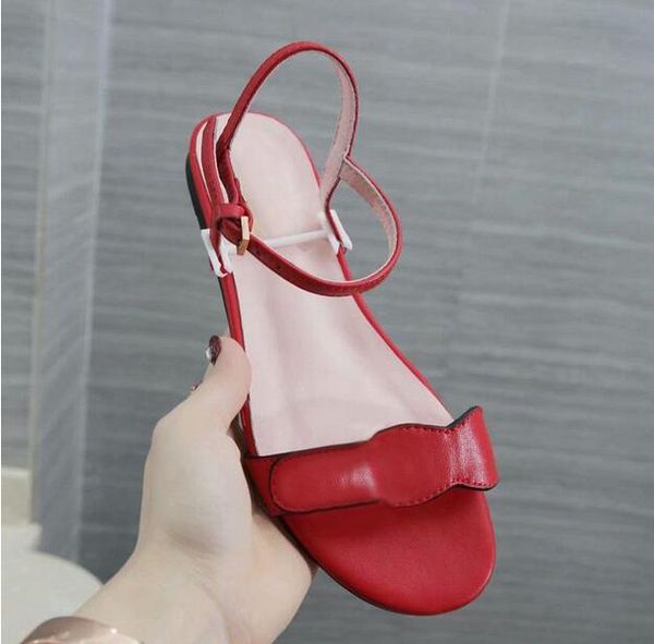 summer fashion casual flat round toe ladies sandals open buckle belt box, Black
summer fashion casual flat round toe ladies sandals open buckle belt box, Black