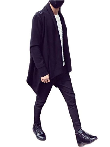 men's hoodies & sweatshirts jackets outerwearmen gothic punk hip hop hoodie irregular design long cloak japanese streetwear nightclub s, Black
men's hoodies & sweatshirts jackets outerwearmen gothic punk hip hop hoodie irregular design long cloak japanese streetwear nightclub s, Black