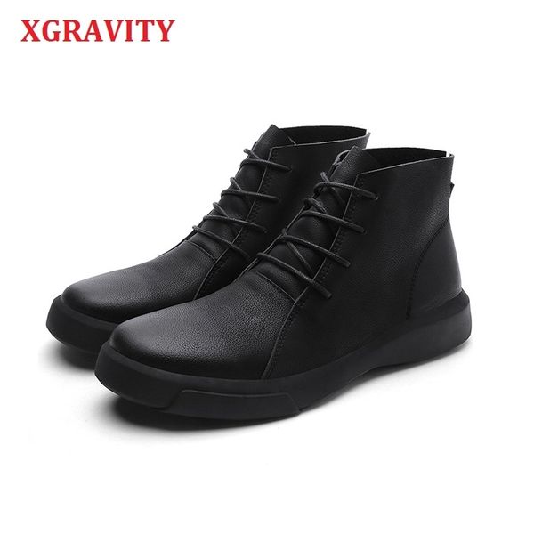 xgravity size 38-44 autumn winter short boots fashion men lace-up casual shoes male soft business footwear rome retro shoes a209 210429, Black
xgravity size 38-44 autumn winter short boots fashion men lace-up casual shoes male soft business footwear rome retro shoes a209 210429, Black