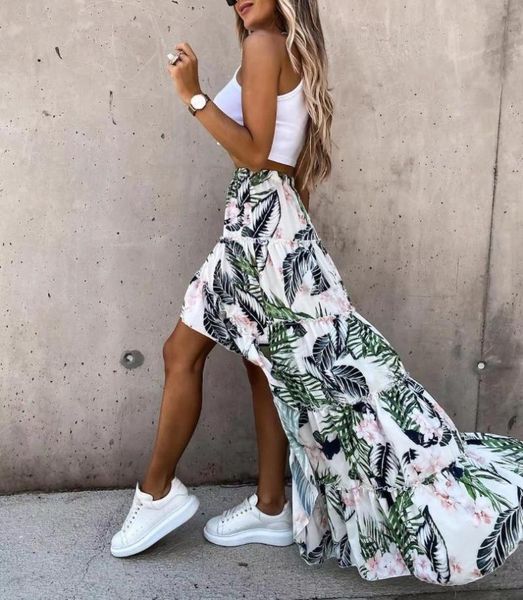 women's swimwear elegant temperament flowy irregular skirt women fashion draped ruffle long skirts spring summer flower print party xl, White;black
women's swimwear elegant temperament flowy irregular skirt women fashion draped ruffle long skirts spring summer flower print party xl, White;black