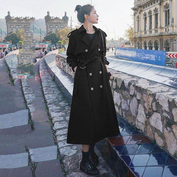 women's trench coats windbreaker2021 spring autumn korean loose long-sleeved lapel double-breasted pure color lining coat 21z, Tan;black
women's trench coats windbreaker2021 spring autumn korean loose long-sleeved lapel double-breasted pure color lining coat 21z, Tan;black