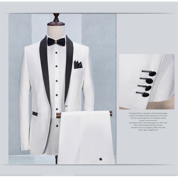 men's & blazers shawl lapel black with ivory groom tuxedos costume homme wedding groomsman men suits bridegroom dress prom suits( jacke, White;black
men's & blazers shawl lapel black with ivory groom tuxedos costume homme wedding groomsman men suits bridegroom dress prom suits( jacke, White;black
