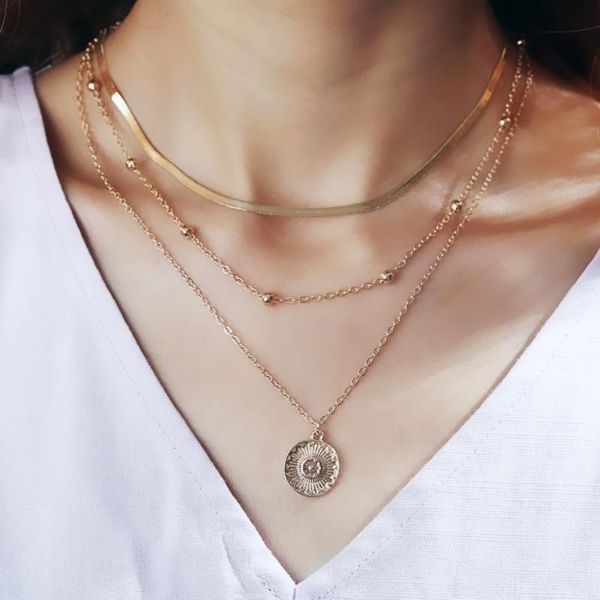 pendant necklaces 2021 fashion and ladies party festival multi-layer clavicle chain temperament punk style trendy necklace, Silver
pendant necklaces 2021 fashion and ladies party festival multi-layer clavicle chain temperament punk style trendy necklace, Silver