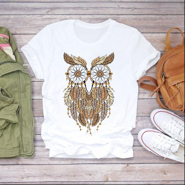 women feather owl womens animal cartoon camisas mujer clothes lady t shirts shirt ladies graphic female tee, White
women feather owl womens animal cartoon camisas mujer clothes lady t shirts shirt ladies graphic female tee, White