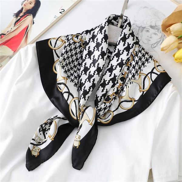 scarves 2021 women silk scarf square hair band plaid print foulard 70*70cm neck shawls lady wraps, Blue;gray
scarves 2021 women silk scarf square hair band plaid print foulard 70*70cm neck shawls lady wraps, Blue;gray