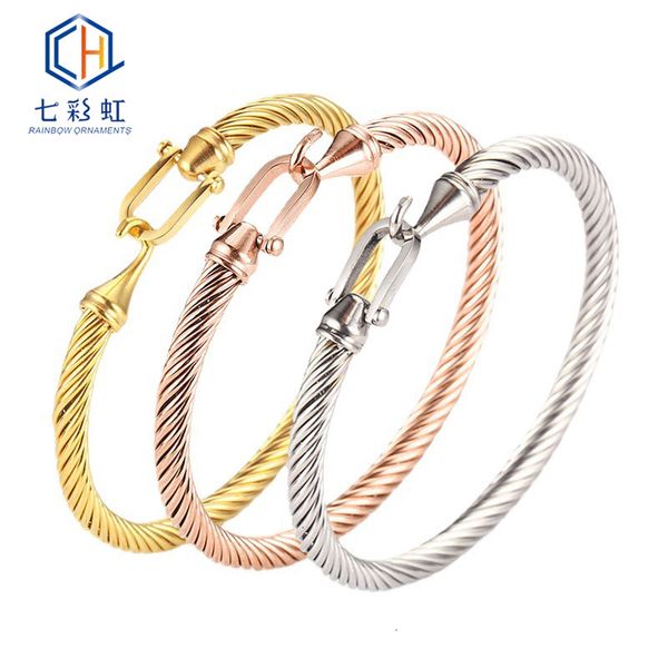 bangles bracelet jewelry stainless steel open women's horseshoe couple titanium, Black
bangles bracelet jewelry stainless steel open women's horseshoe couple titanium, Black