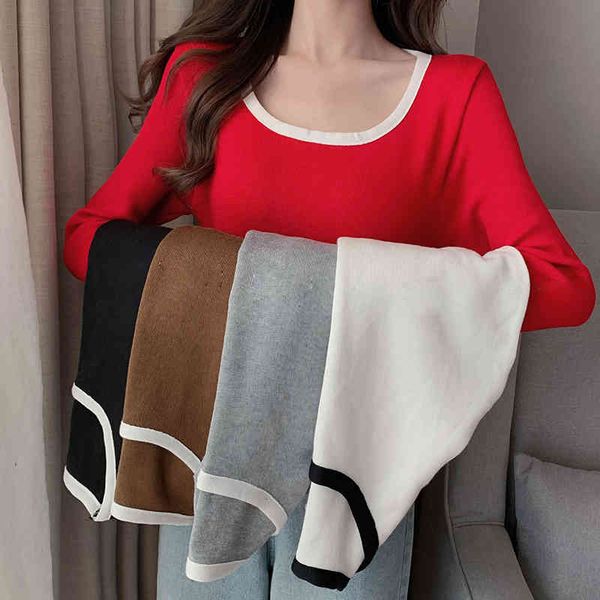 women's t-shirt shintimes female knitted t women autumn u-neck tshirt solid color womens clothing tee femme 4gna, White
women's t-shirt shintimes female knitted t women autumn u-neck tshirt solid color womens clothing tee femme 4gna, White