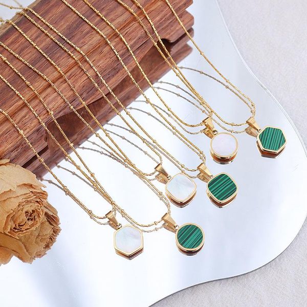 pendant necklaces 316l stainless steel geometric necklace trendy natural shell jewelry gold silver color metal collar party gift
pendant necklaces 316l stainless steel geometric necklace trendy natural shell jewelry gold silver color metal collar party gift
