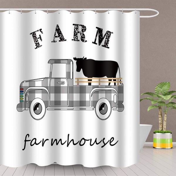 farm cow shower curtain the truck oulled a cow bathroom decoration set polyester fabric 72x84 inch with hook
farm cow shower curtain the truck oulled a cow bathroom decoration set polyester fabric 72x84 inch with hook